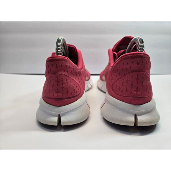 Nike Free Run 3 Running Shoes in Spark Pink Volt | Girls 6.5Y | 512098-600 - Picture 3 of 7